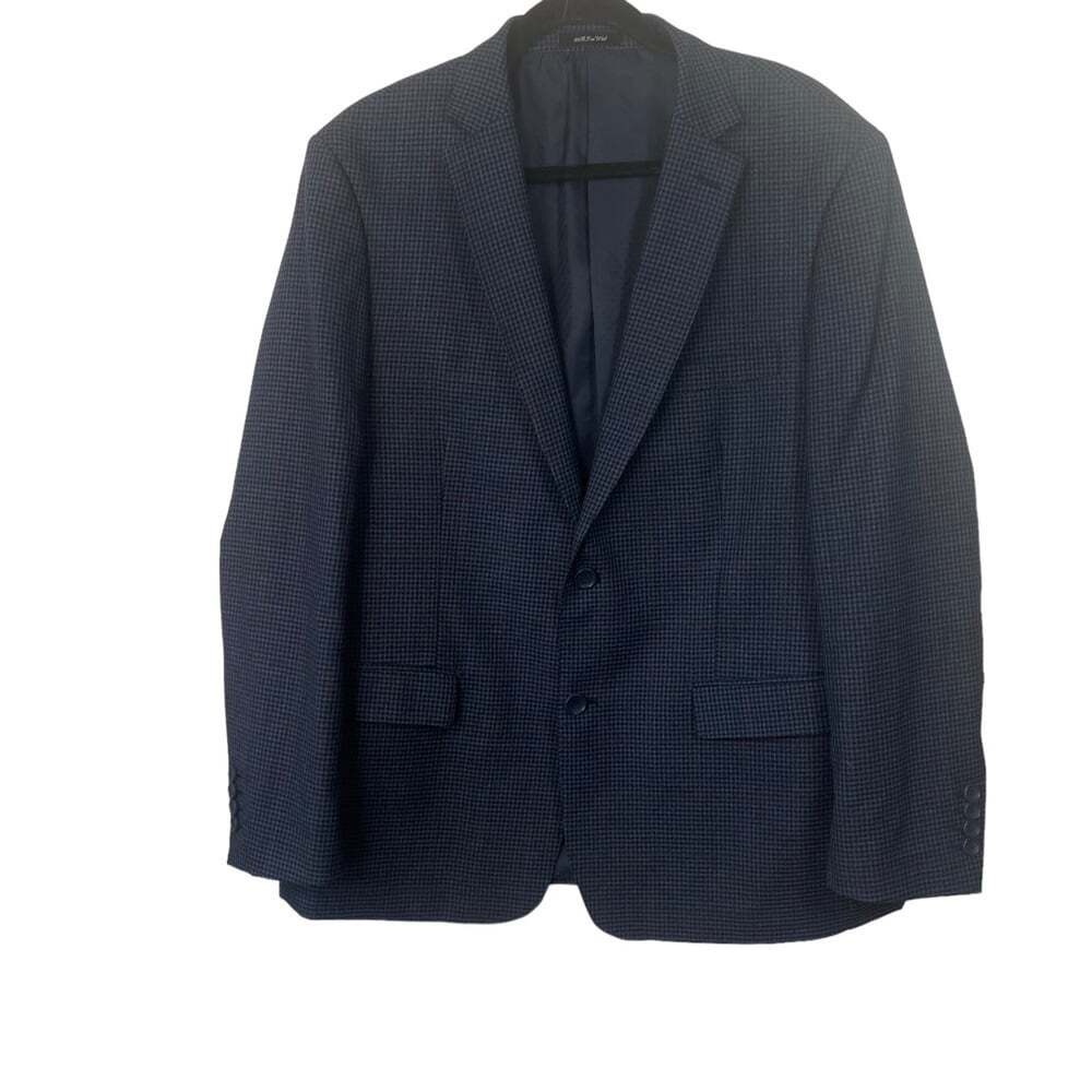Mantoni Mens Suit Jacket Blazer Sz 46 Tweed 2 Button 100% Fine Virgin Wool Work